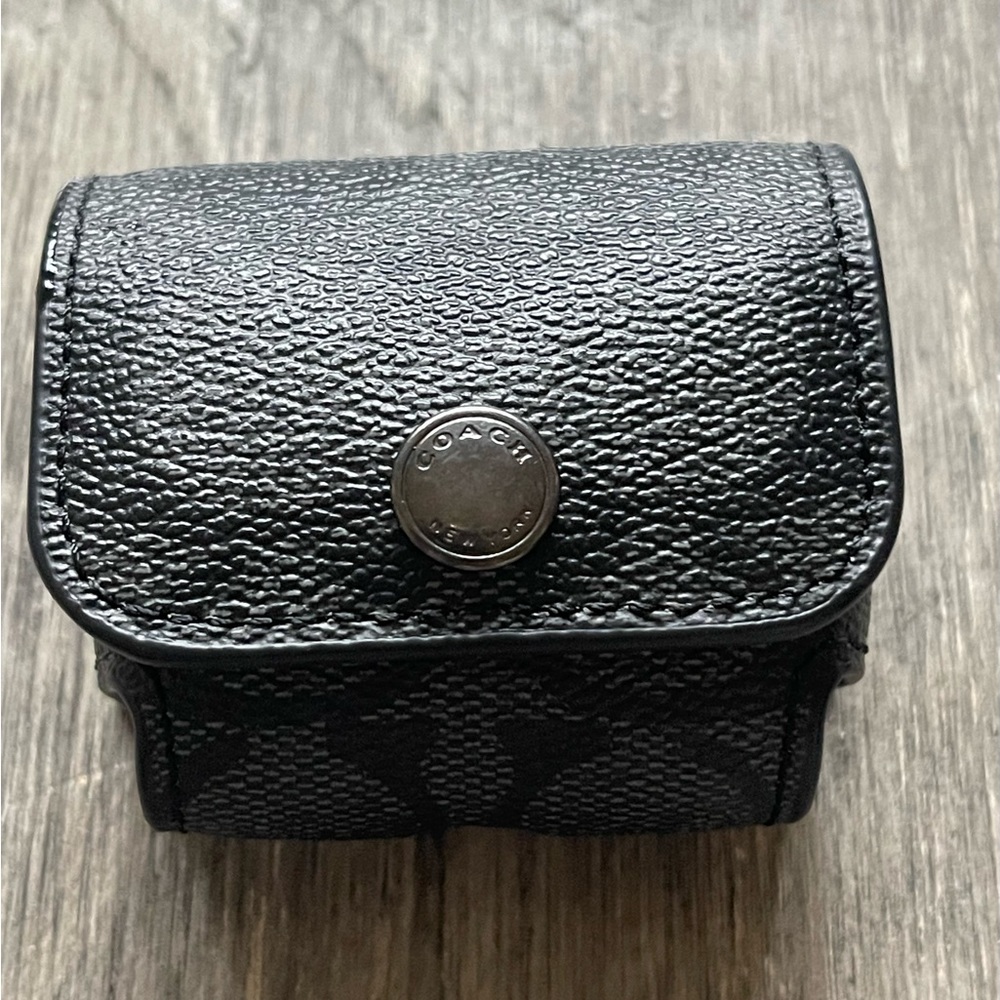 Coach Charcoal AirPod Case